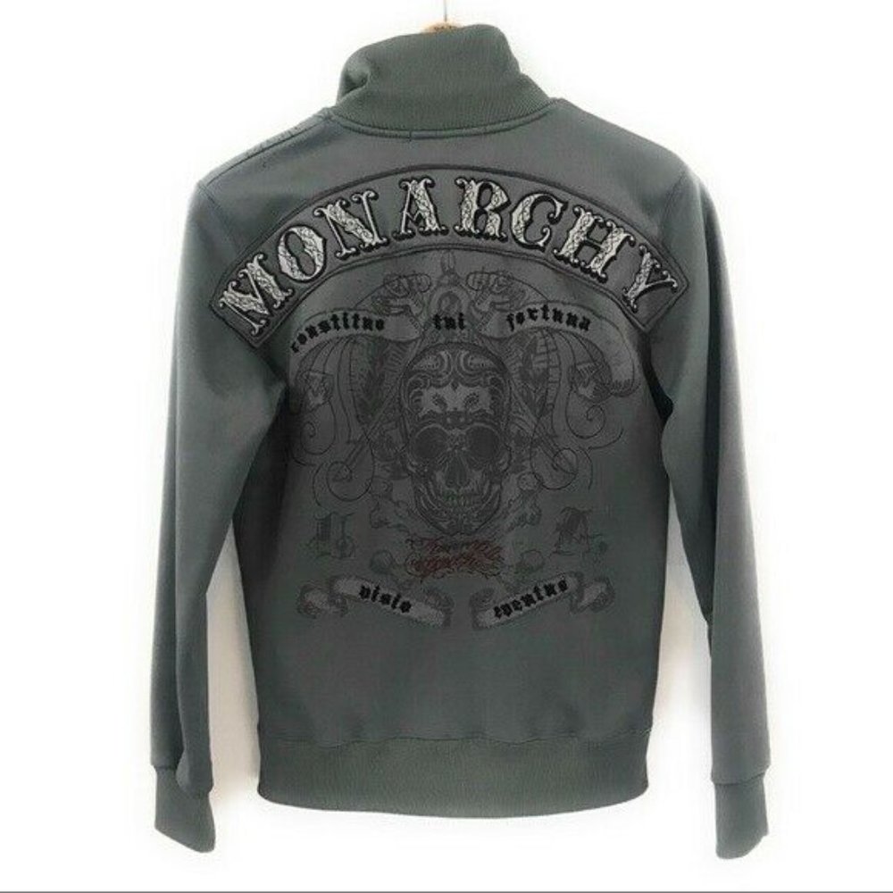 Monarchy Mens Gray Full ZIP Light Jacket